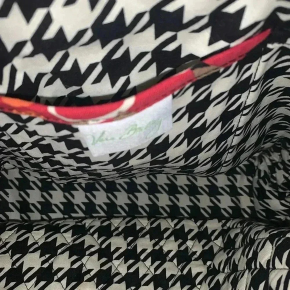 Vera Bradley Quilted Tote Bag Orange Red Floral Pattern - Picture 8 of 14